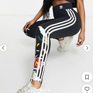 Adidas Her Studio London 3 Stripe Floral Leggings Size XS